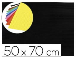 Goma EVA ondulada Liderpapel 50x70cm. 2,2mm. de espesor negro